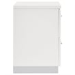 Pemberly Row Contemporary 2-Drawer Wood Nightstand in White Finish