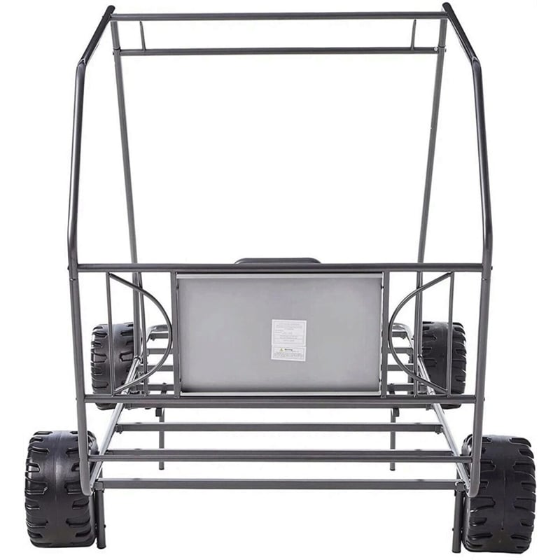 Pemberly Row Modern styled Metal Black Finish Go Kart Twin Bed