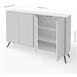 Pemberly Row Modern Wood Storage Console Table in White Finish