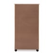 Pemberly Row 8-Drawer Transitional Wood Storage Cart in White Wash