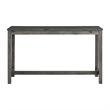 Pemberly Row Transitional Wood Multipurpose Bar Table Set in Charcoal
