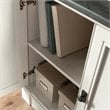 Pemberly Row Engineered Wood Bookcase in Glacier Oak/Rosso Slate Accent