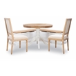 Pemberly Row Backless Wood Two Tone Breakfast Nook in Natural and White