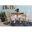 Pemberly Row Backless Wood Two Tone Breakfast Nook in Natural and White
