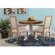 Pemberly Row Backless Wood Two Tone Breakfast Nook in Natural and White