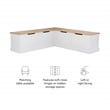 Pemberly Row Backless Wood Two Tone Breakfast Nook in Natural and White