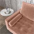 Pemberly Row Contemporary Velvet Living Room Loveseat In Rose
