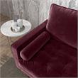 Pemberly Row Contemporary Velvet Living Room Loveseat In Rosy