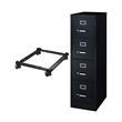 Pemberly Row 2 Piece Filing Cabinet and File Caddy Set in Black