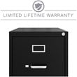 Pemberly Row Set of 2 4 and 3 Drawer Filing Cabinets in Black
