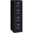Pemberly Row Set of 2 4 and 3 Drawer Filing Cabinets in Black