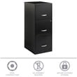 Pemberly Row Set of 2 4 and 3 Drawer Filing Cabinets in Black