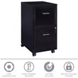 Pemberly Row 2 Set of 4 Drawer and Mobile 2 Drawer File Cabinet in Black