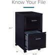 Pemberly Row 2 Set of 4 Drawer and Mobile 2 Drawer File Cabinet in Black