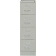 Pemberly Row 4 Drawer Metal Vertical Filing Cabinet Set in Light Gray (Set of 2)