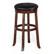 Pemberly Row Home Bar and Swivel Bar Stools in Vintage Mocha 3 Piece Set