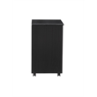 Pemberly Row Transitional Six Drawer Wood Rolling Storage Cart in Black