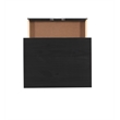 Pemberly Row Transitional Six Drawer Wood Rolling Storage Cart in Black