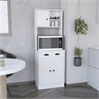 Pemberly Row Modern 3-Door Engineered Wood Pantry Cabinet in White