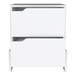 Pemberly Row Modern 2-Drawer Engineered Wood Nightstand in White