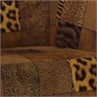 Pemberly Row Traditional Fabric & EPS Club Chair in Brown Finish