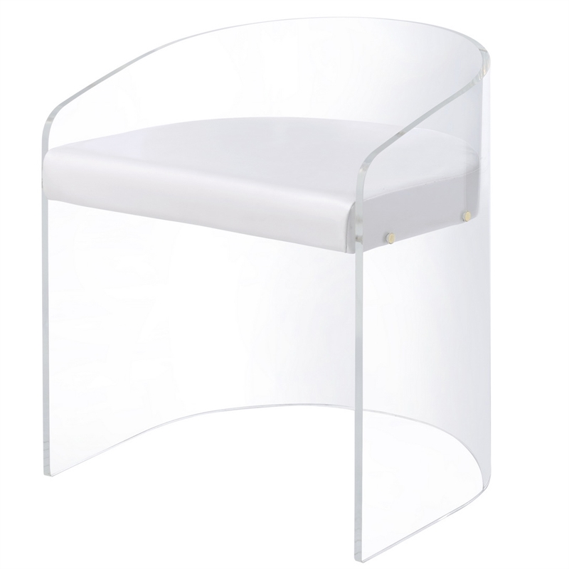 Pemberley Row Acrylic Clear Dining Chair U Shape 24.5