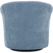 Pemberly Row Traditional Polyester Fabric Club Chair in Light Blue