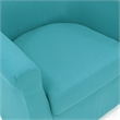 Pemberly Row Polyester Fabric Swivel Club Chair in Carribean Blue