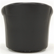 Pemberly Row Traditional Faux Leather Swivel Club Chair in Black