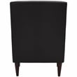Pemberly Row Traditional Faux Leather Arm Chair in Black Finish