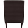 Pemberly Row Traditional Faux Leather Arm Chair in Dark Brown