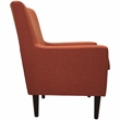 Pemberly Row Traditional Fabric Arm Chair in Mango Orange Finish