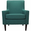 Pemberly Row Traditional Fabric Arm Chair in Caribbean Teal Blue