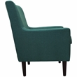 Pemberly Row Traditional Fabric Arm Chair in Caribbean Teal Blue