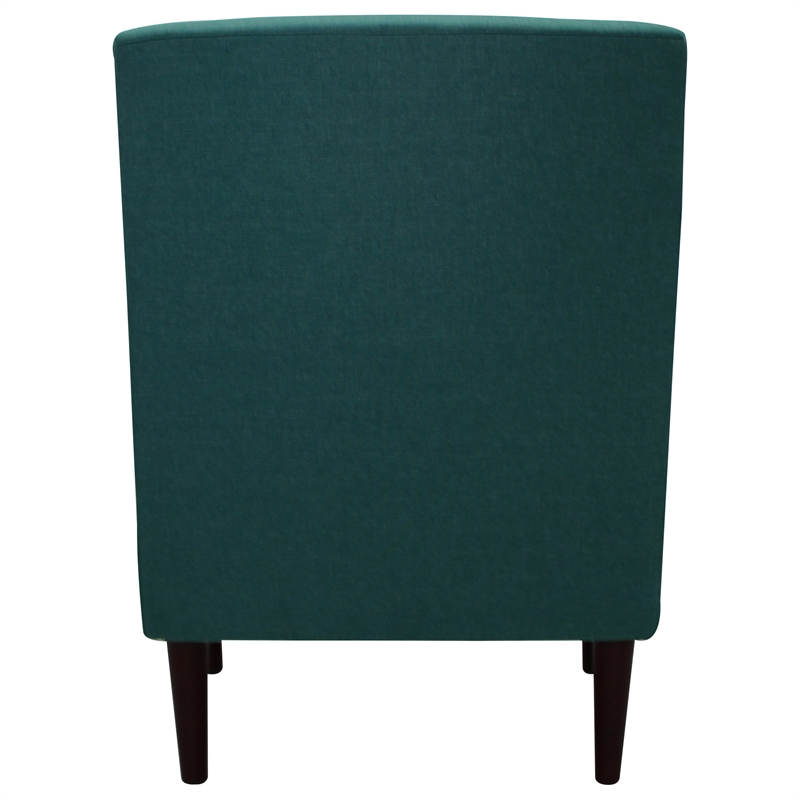Pemberly Row Traditional Fabric Arm Chair in Caribbean Teal Blue