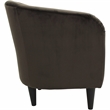 Pemberly Row Traditional Polyester Fabric & EPS Curved Tub Chair in Brown