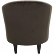 Pemberly Row Traditional Polyester Fabric & EPS Curved Tub Chair in Brown