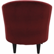 Pemberly Row Traditional Polyester & EPS Curved Tub Chair in Burgundy Red