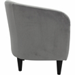 Pemberly Row Traditional Polyester Fabric & EPS Curved Tub Chair in Gray