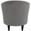 Pemberly Row Traditional Polyester Fabric & EPS Curved Tub Chair in Gray