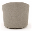 Pemberly Row Traditional Fabric Tufted Swivel Chair in Gray Finish