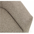 Pemberly Row Traditional Fabric Tufted Swivel Chair in Gray Finish