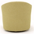 Pemberly Row Traditional Fabric Tufted Swivel Chair in Yellow