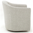 Pemberly Row Traditional Fabric Tufted Swivel Chair in Heather Gray