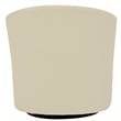 Pemberly Row Traditional Fabric Swivel Club Chair in Off White
