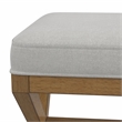 Pemberly Row Modern Backless Wood Vanity Stool Dark Driftwood Gray