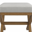 Pemberly Row Modern Backless Wood Vanity Stool Dark Driftwood Gray