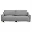 Pemberly Row Modern Convertible Sofa in Gray Fabric Upholstery