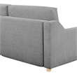 Pemberly Row Modern Convertible Sofa in Gray Fabric Upholstery