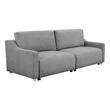 Pemberly Row Modern Convertible Sofa in Gray Fabric Upholstery